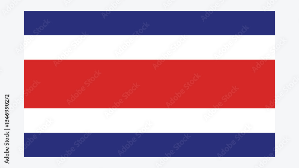 Fototapeta premium COSTA RICA Flag with Original color