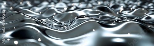 Obraz na płótnie A liquid metal podium constantly shifting and reforming itself. w salonie