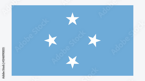 MICRONESIA Flag with Original color