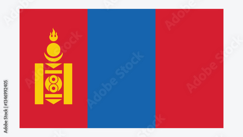 MONGOLIA Flag with Original color