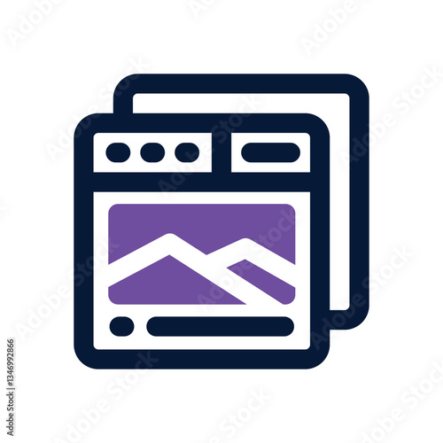 image dual tone icon. Sleek and modern vector icon for websites, mobile apps, marketing materials, and corporate design. Fully scalable and ready to use.