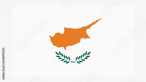Bild auf Leinwand CYPRUS Flag with Original color