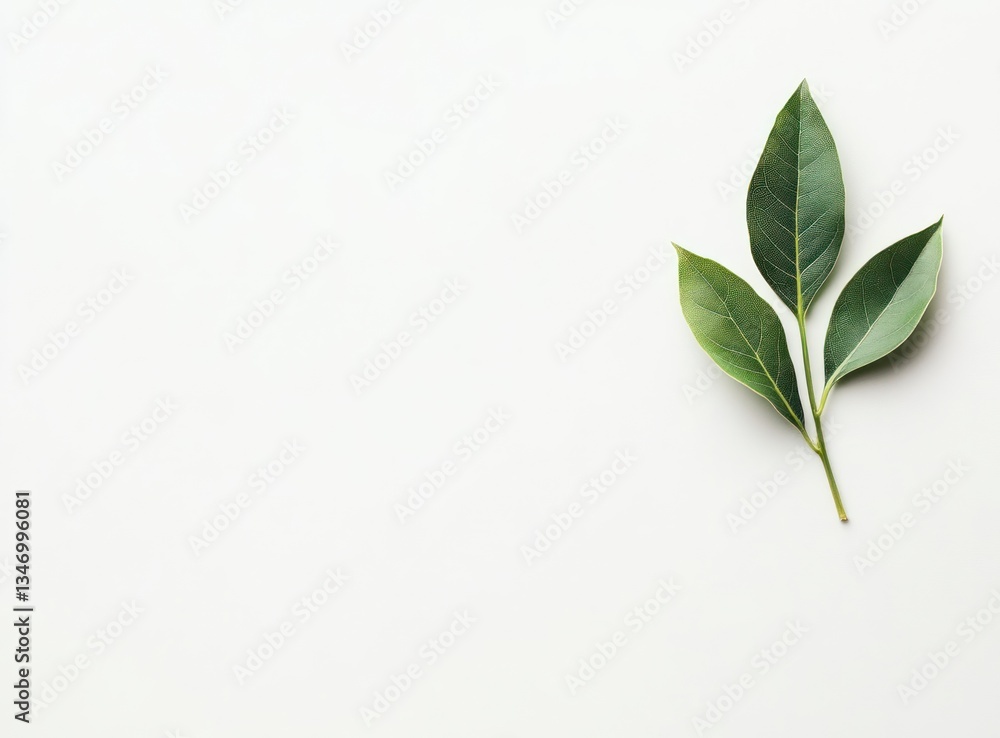 Green Leaves Branch Isolated on White Background for Nature Concept Green Leaves Branch Isolated on White Background for Nature Concept