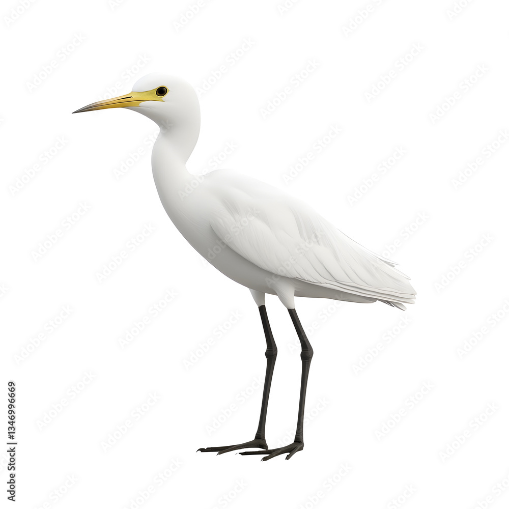 Elegant White Bird Perched on a Clean Minimalist Background Elegant White Bird Perched on a Clean Minimalist Background