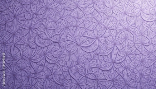 Elegant Circular Pattern, Lavender Design, Tranquil Environment, Graphic Art, Sophisticated Vibe