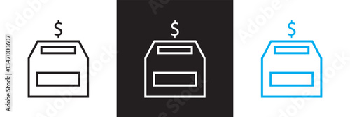 Charity icon .  Vector illustration. isolated on white and black background. EPS 10