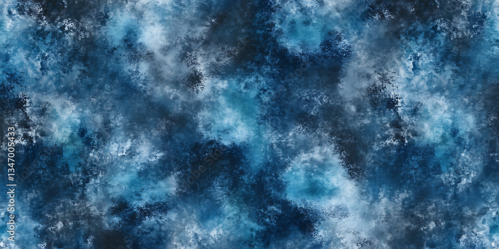 Abstract Blue Watercolor Texture with Dark and Light Shades for Backgrounds and Designs