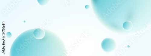 3D ball abstract Background. Soft Gradient with minimal bounce ball with shadow and light effect. Realistic 3d bubble background.