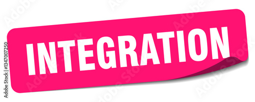 integration sticker. integration label