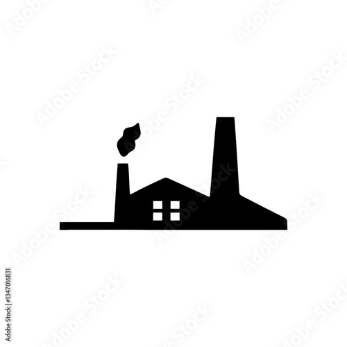 Factory Icon, Simple Design for Manufacturing Themes