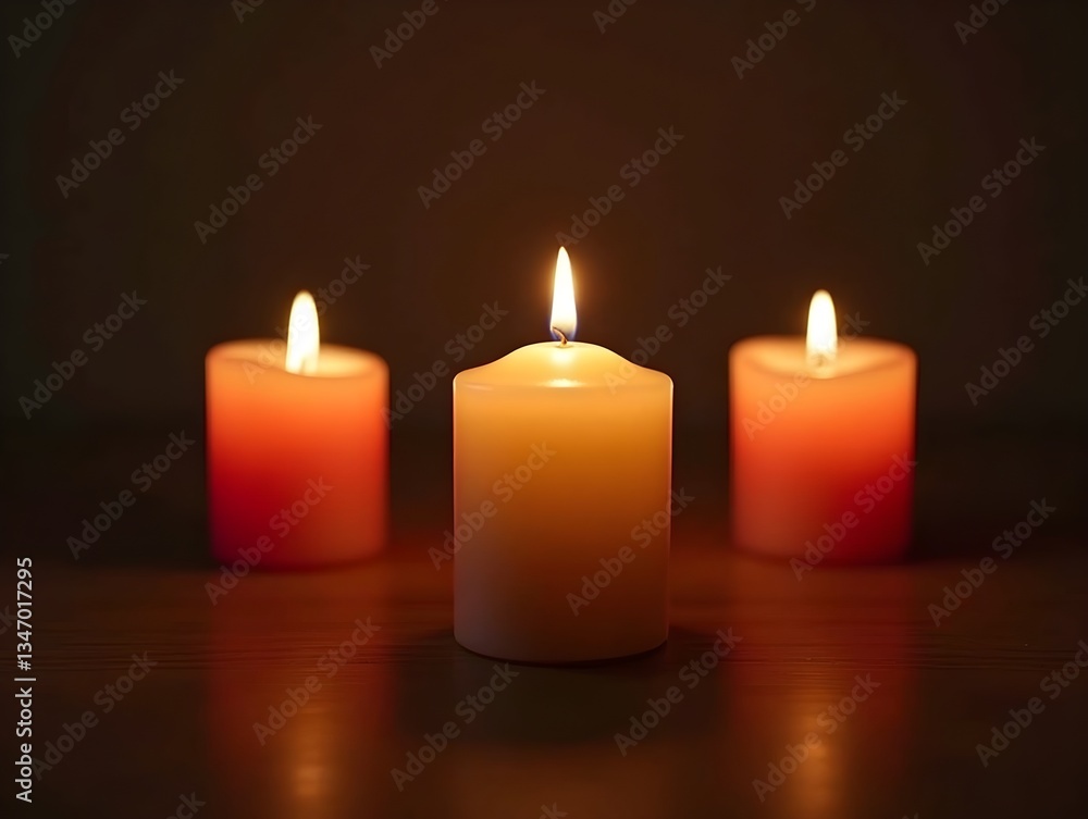 Christmas candles. Merry christmas and happy new year concept Christmas candles. Merry christmas and happy new year concept