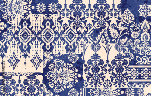Ethnic Motifs Ikat floral paisley embroidery floral. ikat Saree Sarong oriental pattern traditional.Ikat embroidery style abstract embroidery design for texture,fabric,clothing,wrapping,decoration	
