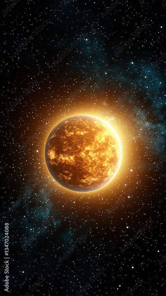 Obraz premium Astronomical Discoveries and Exoplanet Exploration, realistic photo of a deep-space telescope capturing a stunning exoplanet, Space Exploration exoplanet discovery deep space.