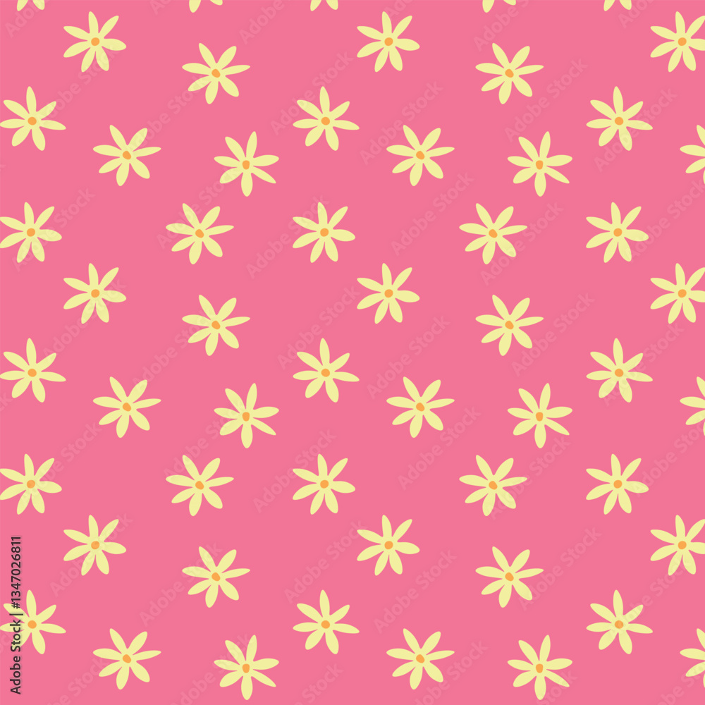 Cute hand drawn cute seamless pattern on pink background. Cute hand drawn cute seamless pattern on pink background.
