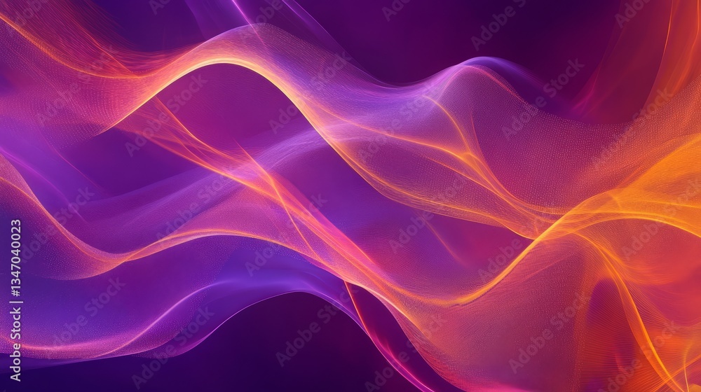 Fototapeta premium AbstractArt Abstract Purple View Orange Digital Energetic