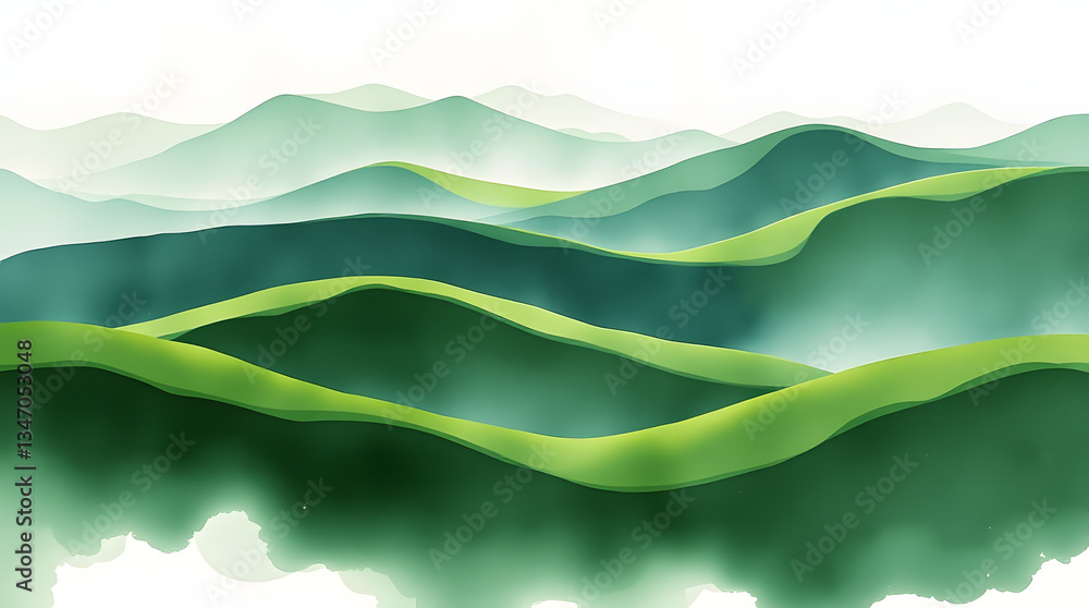 Obraz premium Abstract texture of green fabric layered over brown earth-like surface.
