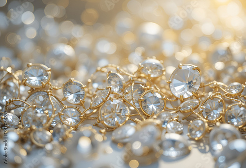 Diamonds with gold