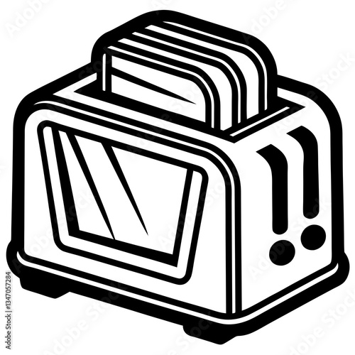  Toaster Icon Vector – Kitchen Appliance Illustration