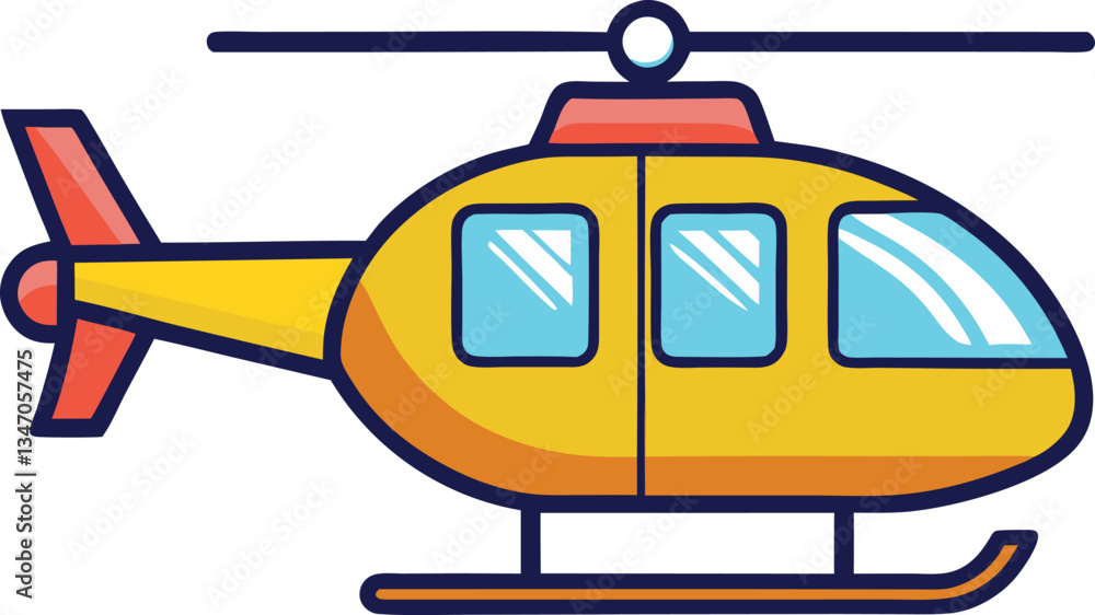 Illustration of Yellow Helicopter Icon, An illustration of a bright yellow helicopter with clear windows, showcasing a simple and vibrant design.
Illustration of Yellow Helicopter Icon, An illustration of a bright yellow helicopter with clear windows, showcasing a simple and vibrant design.