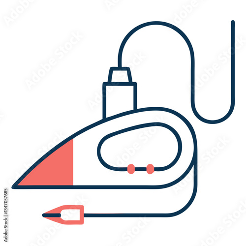 Electric Soldering Iron Icon Vector - Tool Illustration for Electronics and DIY Projects