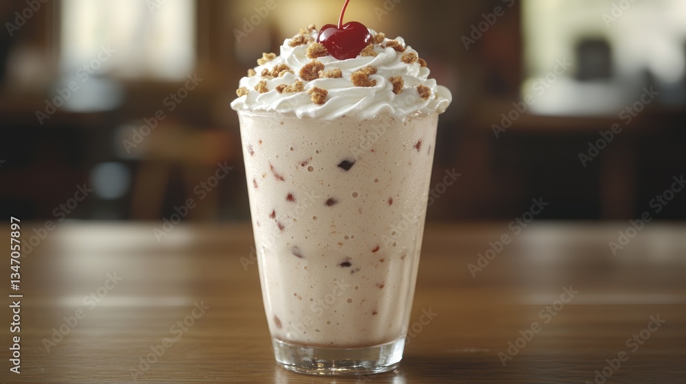 Refreshing fruit smoothie in glass Refreshing fruit smoothie in glass