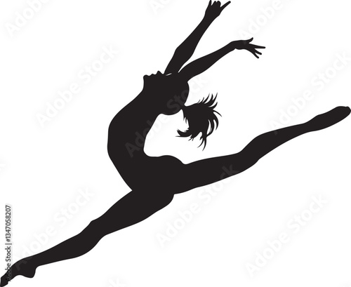 Silhouette of Gymnasts Performing on Gymnastic Rings – Strength and Balance Concept