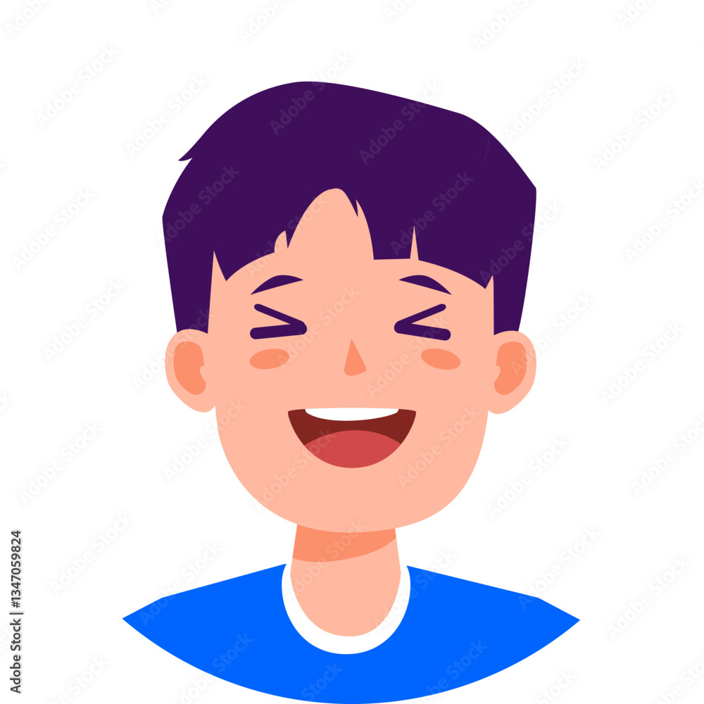 Cheerful Cartoon Boy Illustration, Design Inspiration, Illustration, Vector, Object, Template, Character Cheerful Cartoon Boy Illustration, Design Inspiration, Illustration, Vector, Object, Template, Character