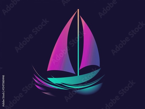 Neon Sailboat