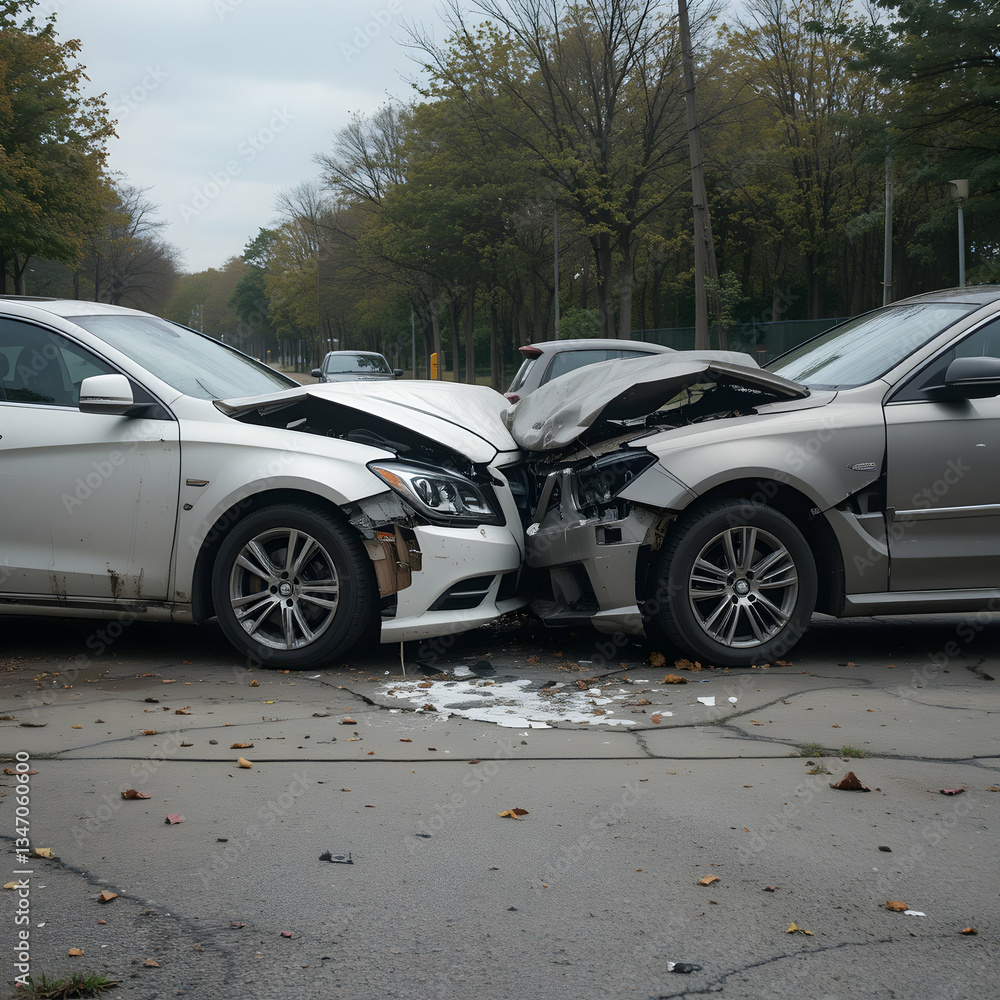 Car Accident Damage FrontEnd Collision Car Accident Damage FrontEnd Collision