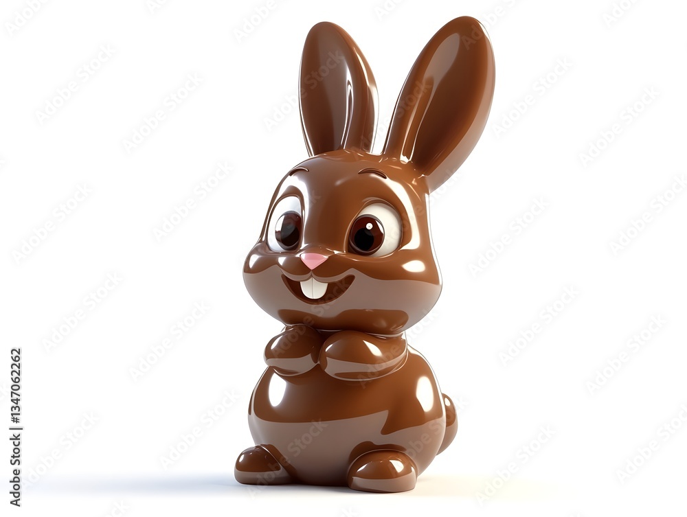 Obraz premium Cute Bouncing Chocolate Bunny
