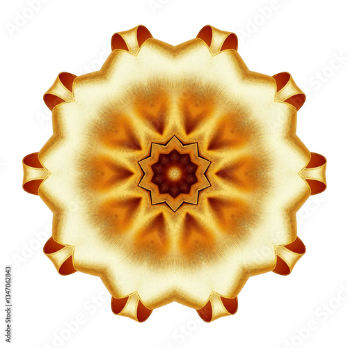Gold design, decorative element on a transparent background