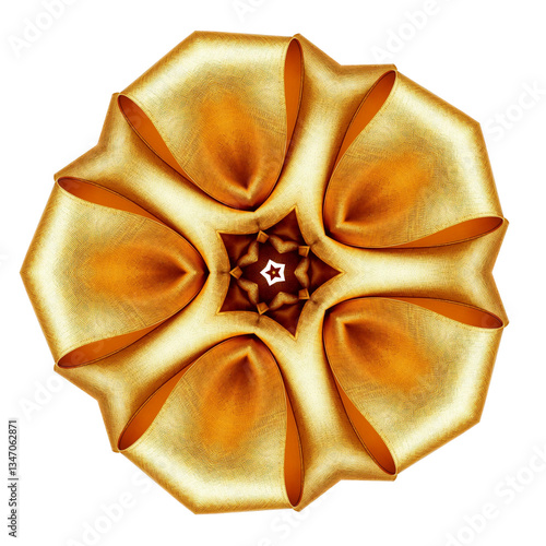 Gold design, decorative element on a transparent background