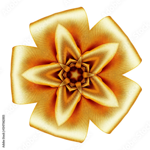 Gold design, decorative element on a transparent background