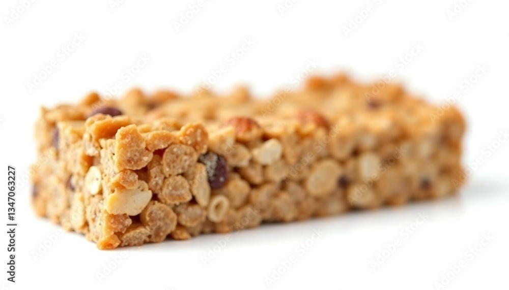 Granola Bar with Nuts and Chocolate Chips Closeup Granola Bar with Nuts and Chocolate Chips Closeup