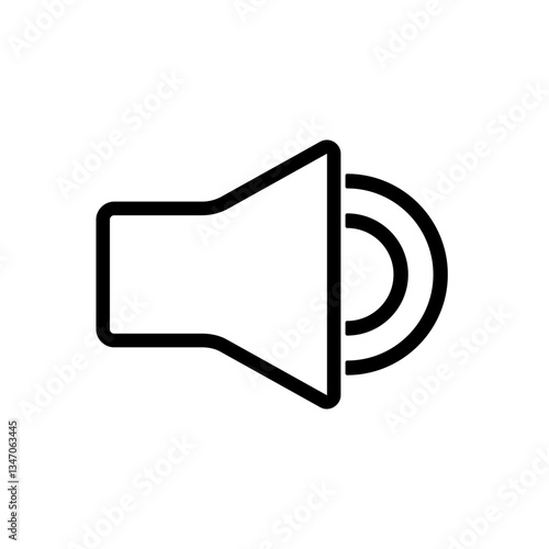 Black and White Speaker Volume Icon