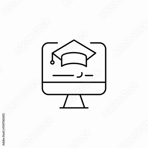 university desktop application icon sign vector