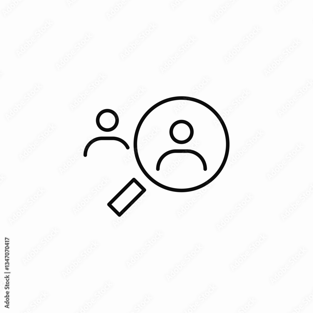account search icon sign vector account search icon sign vector