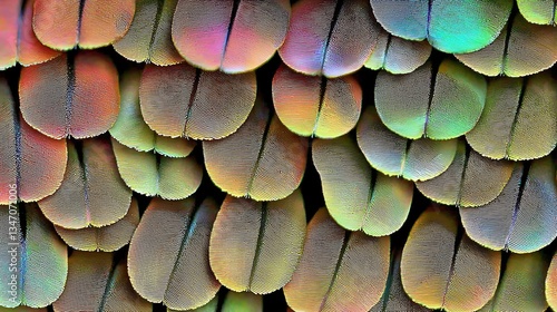 Wallpaper Mural Close-up of Colorful Insect Wings with Iridescent Patterns and Textures Torontodigital.ca