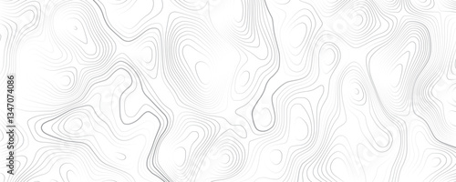 Abstract wavy topographic line background. Seamless pattern and banner design. Modern and dynamic feel to topographic mapping vector illustration.