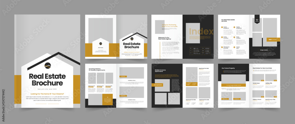 Modern Real Estate Brochure Template, Architecture Portfolio Layout Design, Property Bi fold Brochure Modern Real Estate Brochure Template, Architecture Portfolio Layout Design, Property Bi fold Brochure
