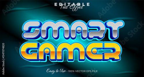 Smart gamer editable text effect, graphic style collection