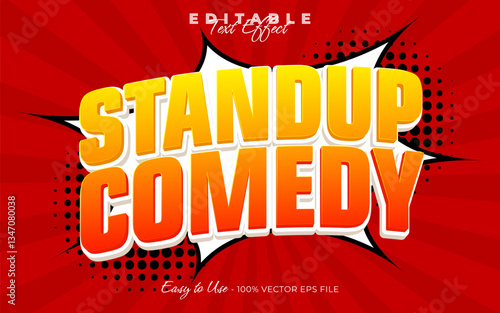 Standup comedy editable text effect, graphic style collection