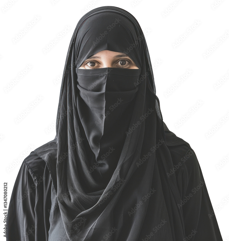 Naklejka premium Muslim woman clothing apparel fashion.