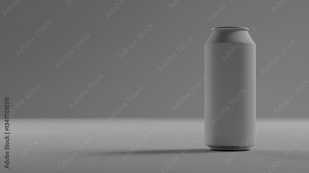 3D Rendered Blank Aluminum Can on Gray Background. Possible stock use product photography, packaging design 3D Rendered Blank Aluminum Can on Gray Background. Possible stock use product photography, packaging design