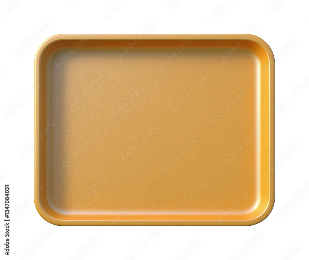 Rectangle tray featuring smooth rounded corners glossy finish and amber coloring PNG on Transparent Background Rectangle tray featuring smooth rounded corners glossy finish and amber coloring PNG on Transparent Background