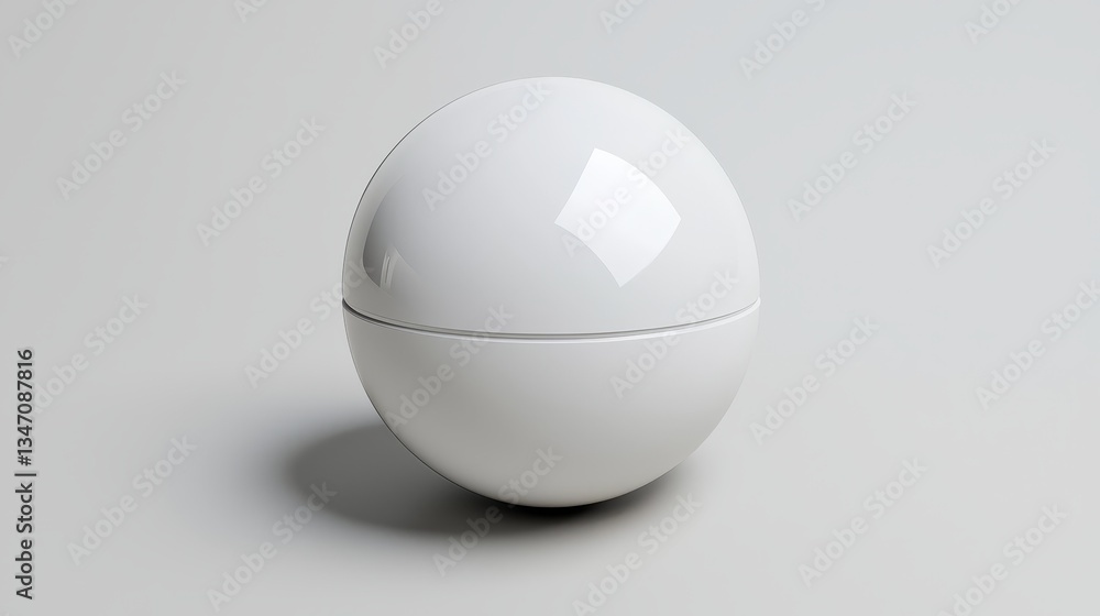 Simple elegance, single white egg on neutral gray background for culinary inspiration Simple elegance, single white egg on neutral gray background for culinary inspiration
