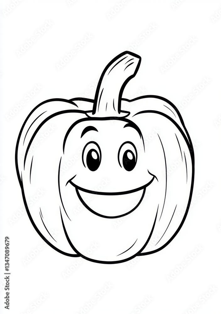 Obraz premium funny cartoon pumpkin