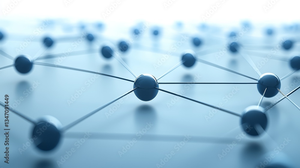 Interconnected sphere network, a visual representation of global communication and data flow Interconnected sphere network, a visual representation of global communication and data flow