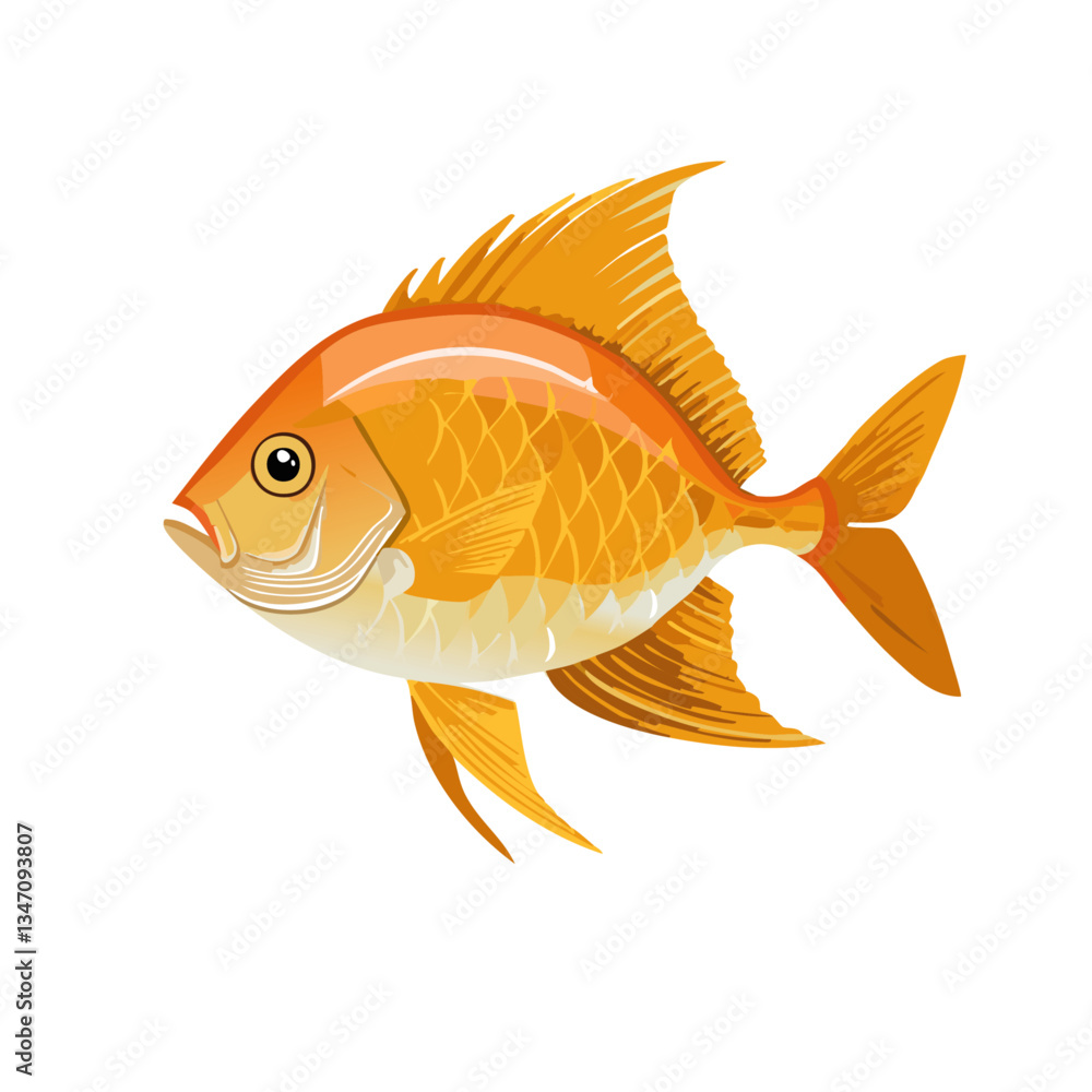 goldfish isolated on vector icon design
