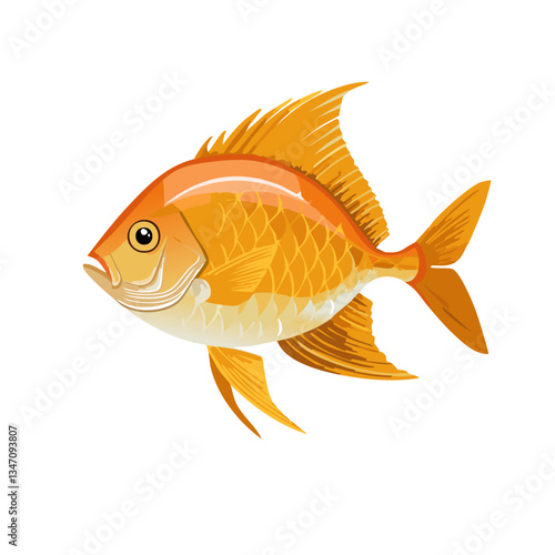 Obraz na płótnie goldfish isolated on vector icon design w salonie